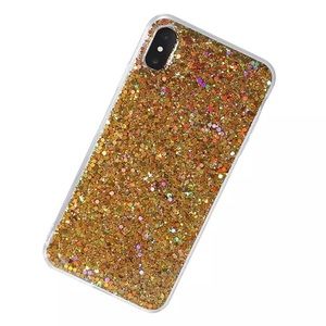NEW iPhone X/XS/7+/8+ Gold Glitter Soft TPU Case